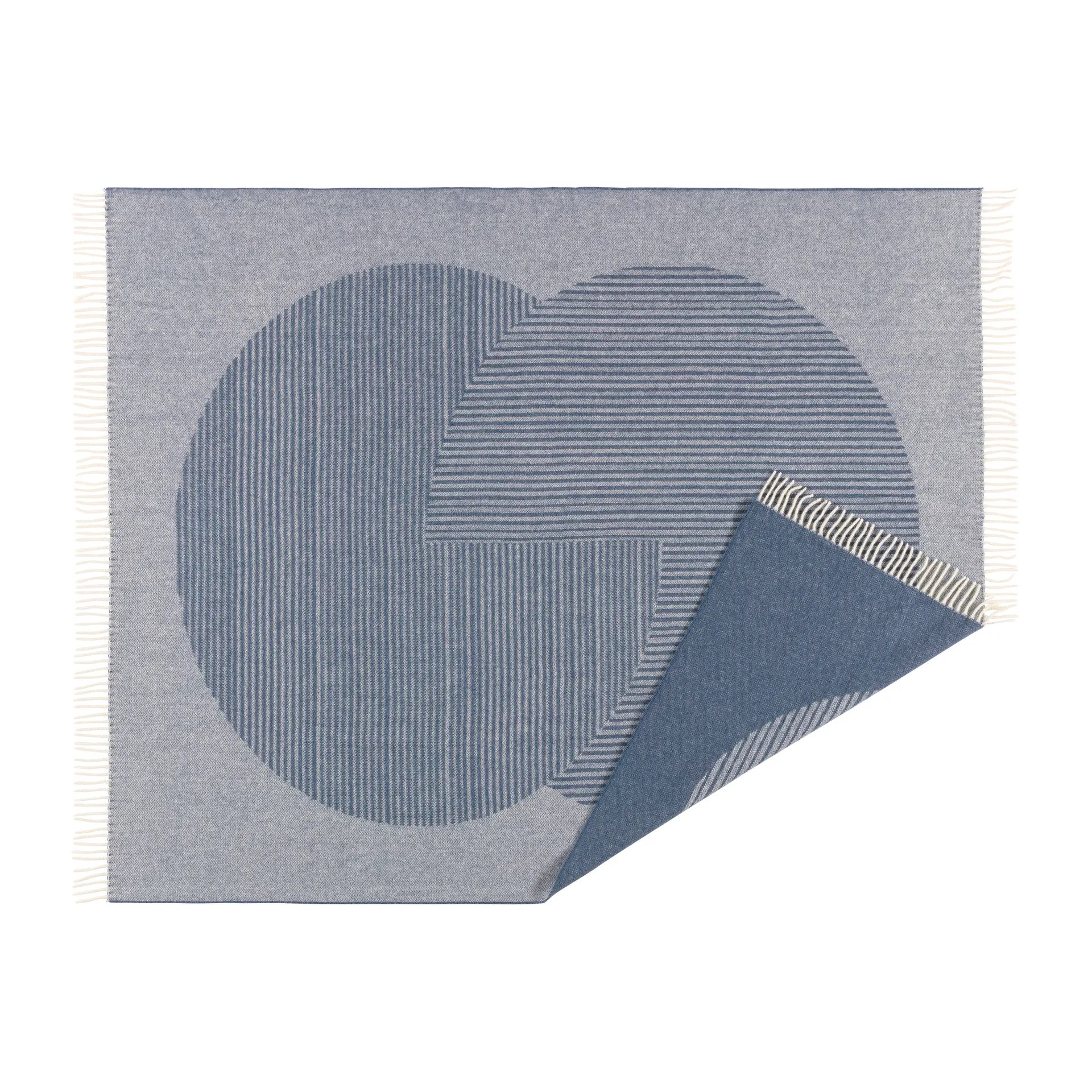 NJRD Plaid en laine Circles cm Bleu