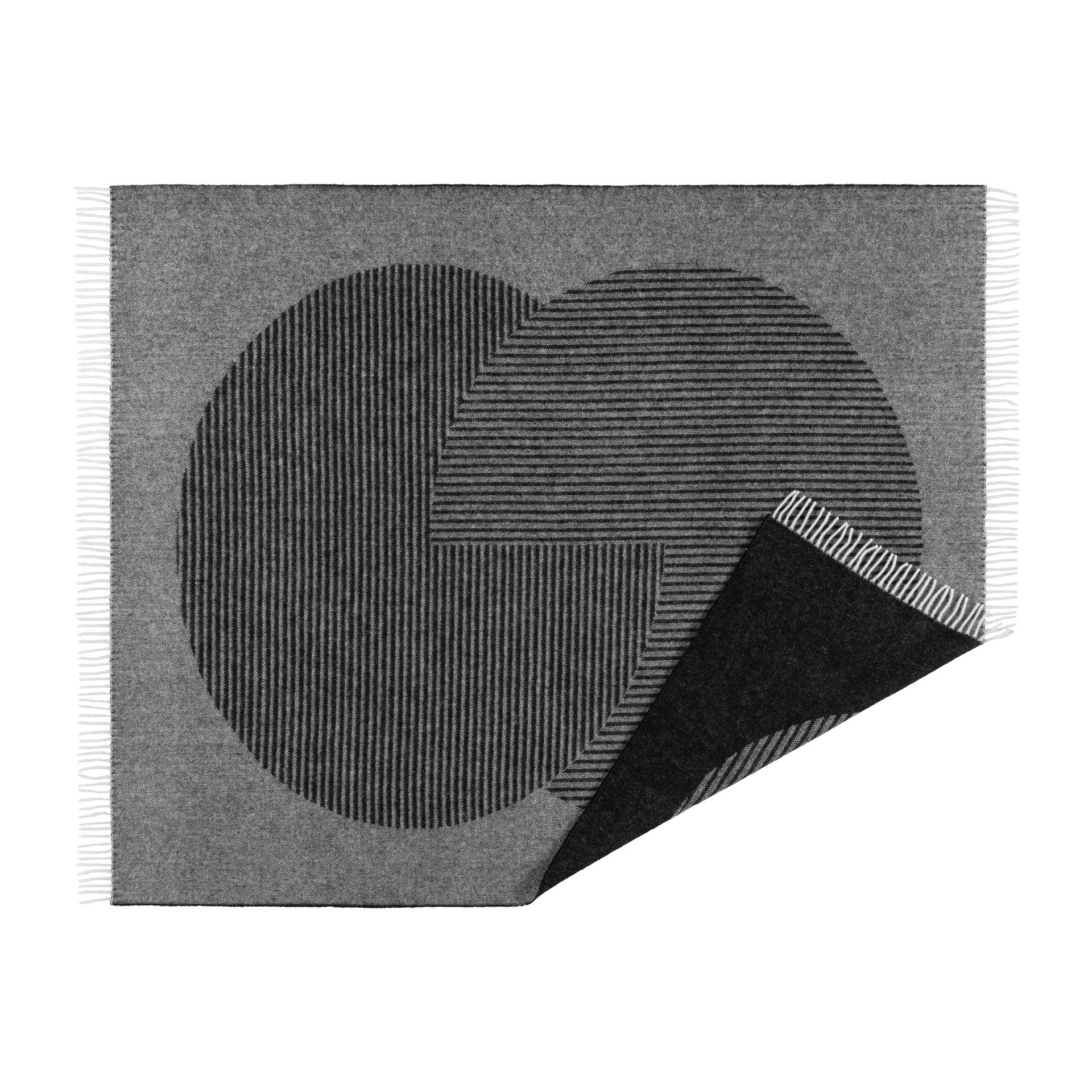 NJRD Plaid en laine Circles cm Noir