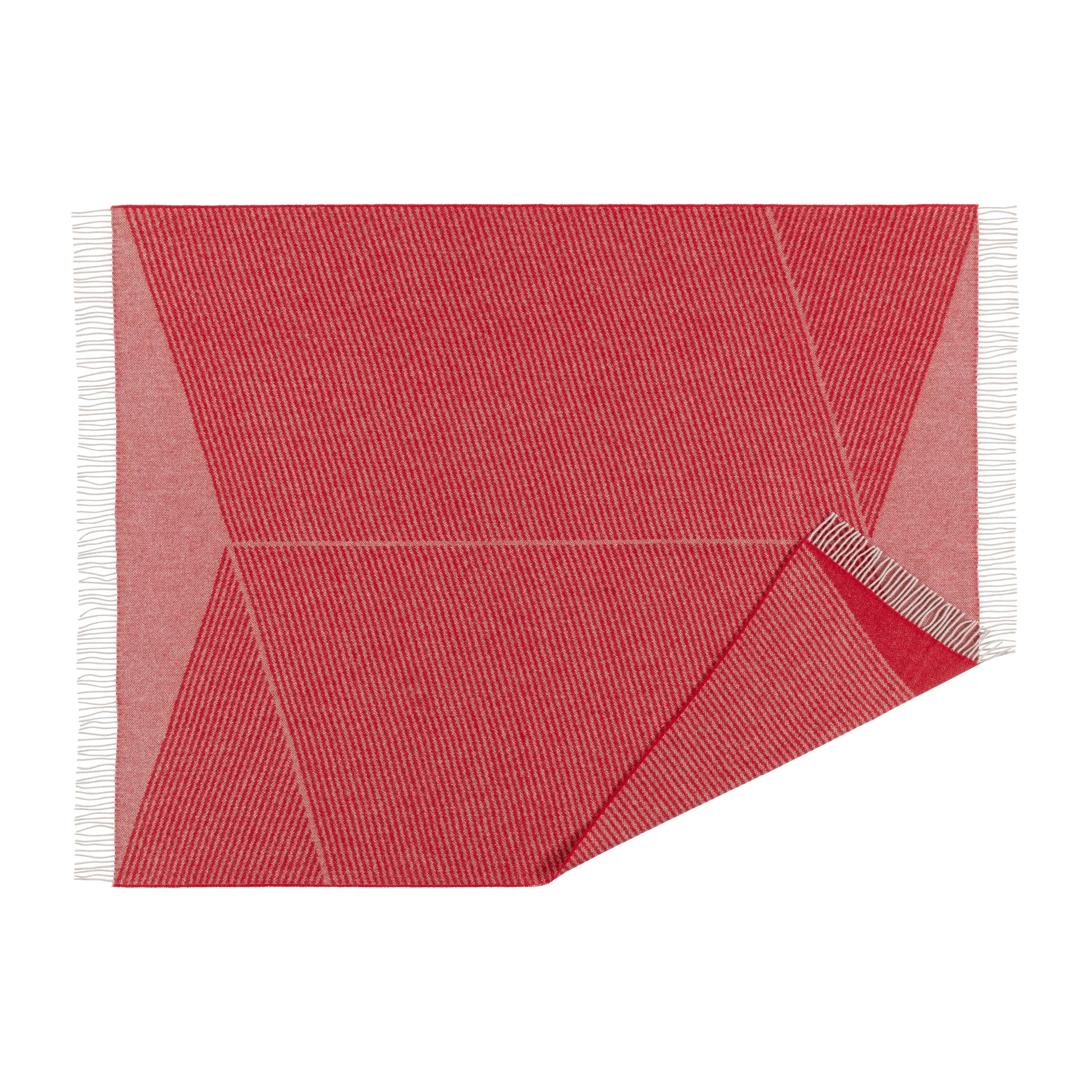 NJRD Plaid en laine Rectangles seasonal edition cm Rouge