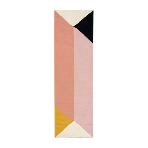 Rectangles blocks kelimmatta rosa, 80x240 cm