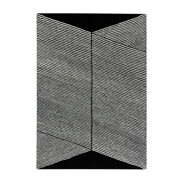 Rectangles ullmatta svart, 170x240 cm