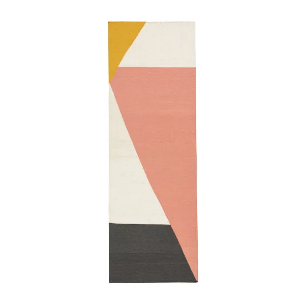 Stripes blocks kelimmatta rosa, 80x240 cm