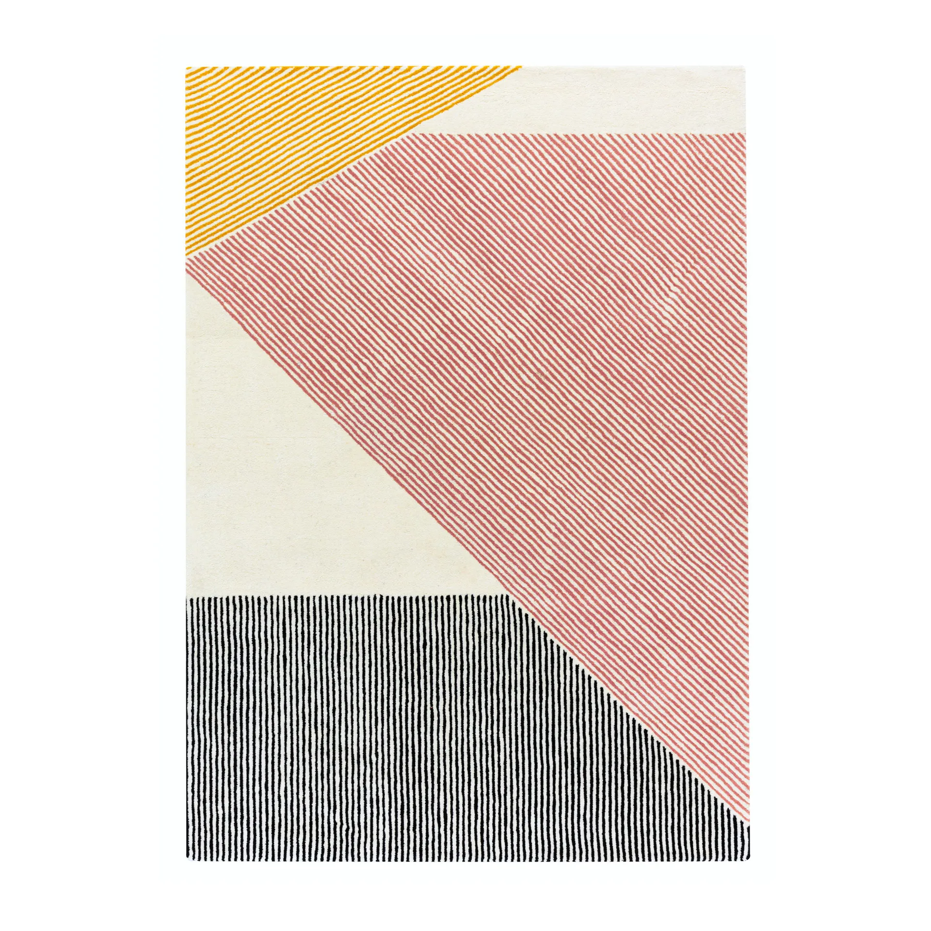 NJRD Stripes uldtæppe pink 170x240 cm