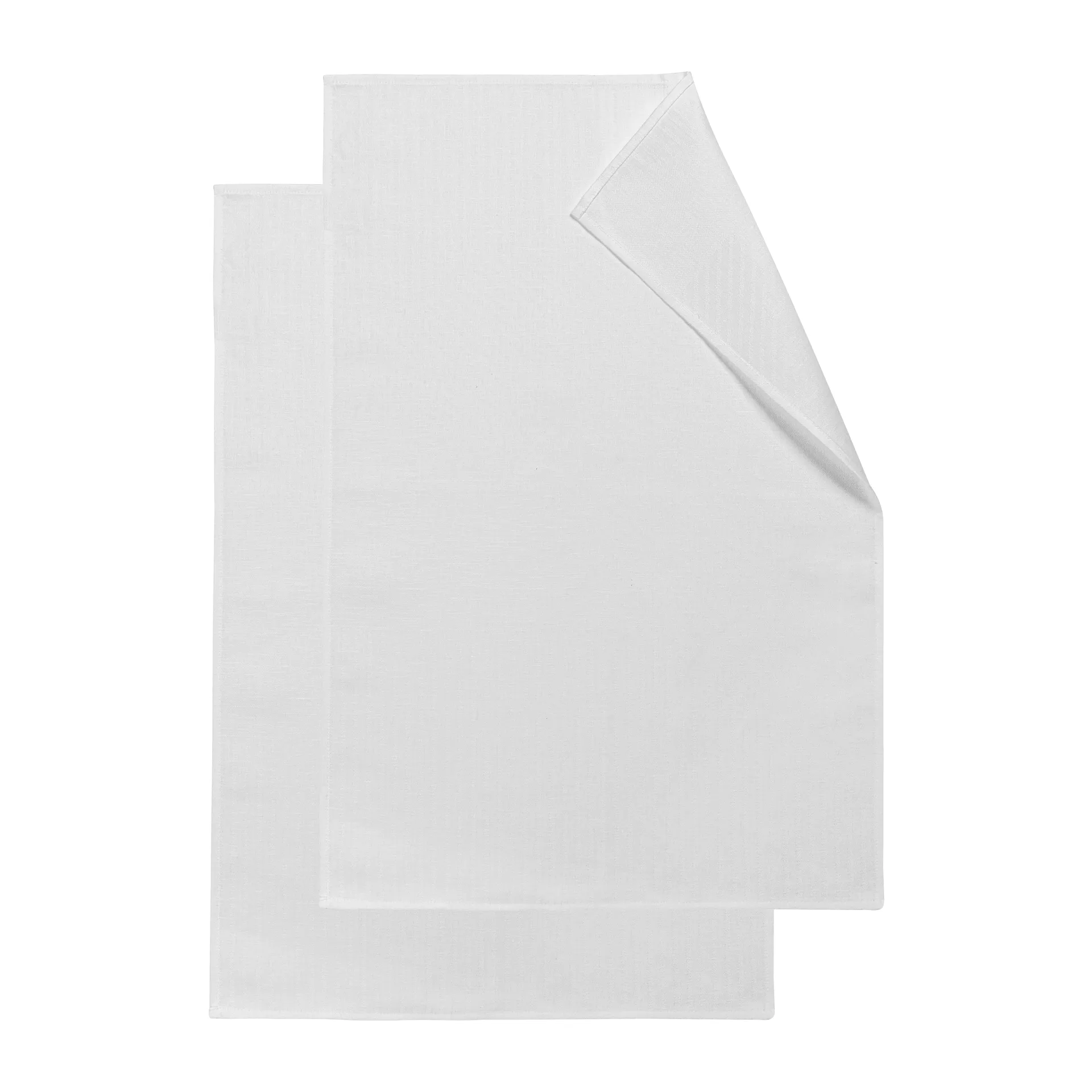 NJRD Stripes viskestykke 47x70 cm 2-pak Hvid