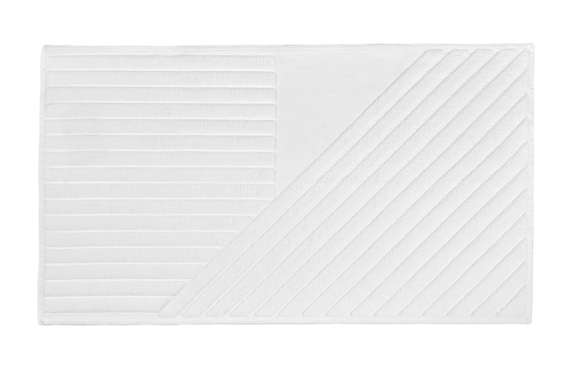 NJRD Tapis de salle de bain Stripes cm Blanc