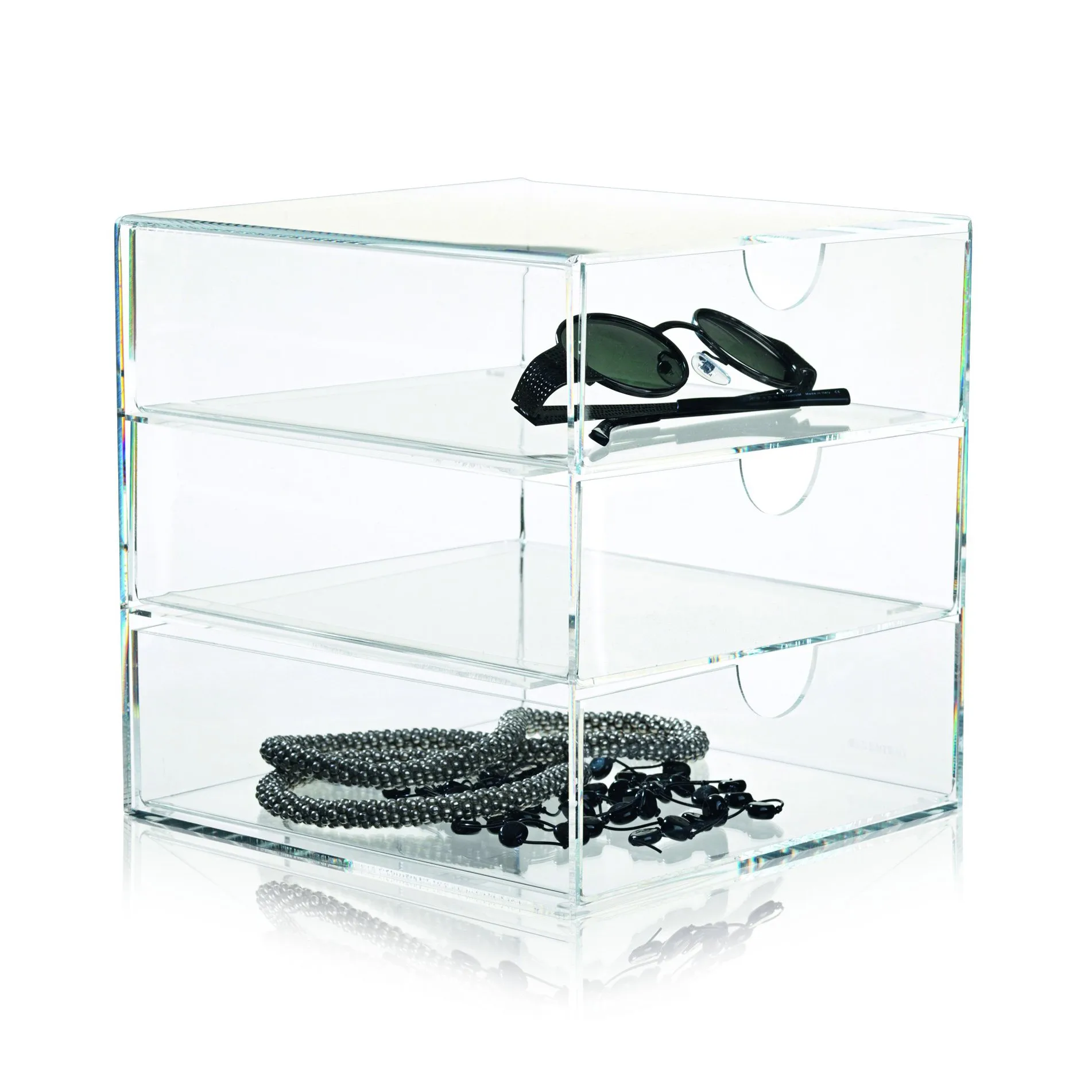 Nomess Copenhagen Boîte Nomess transparente 3 tiroirs transparent