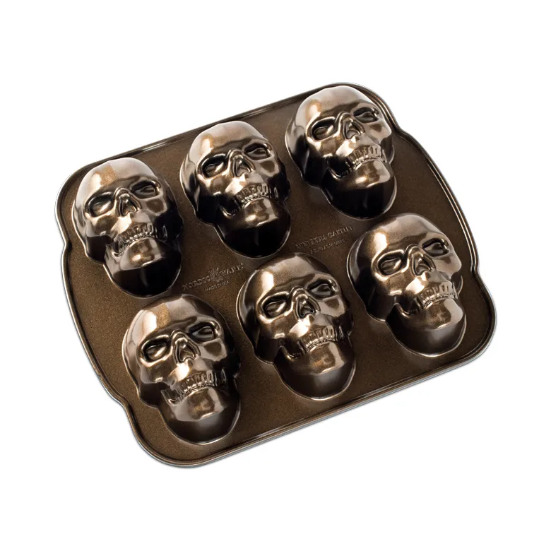 Nordic Ware Kageform Dødningehoveder 30x25 cm Brun billede