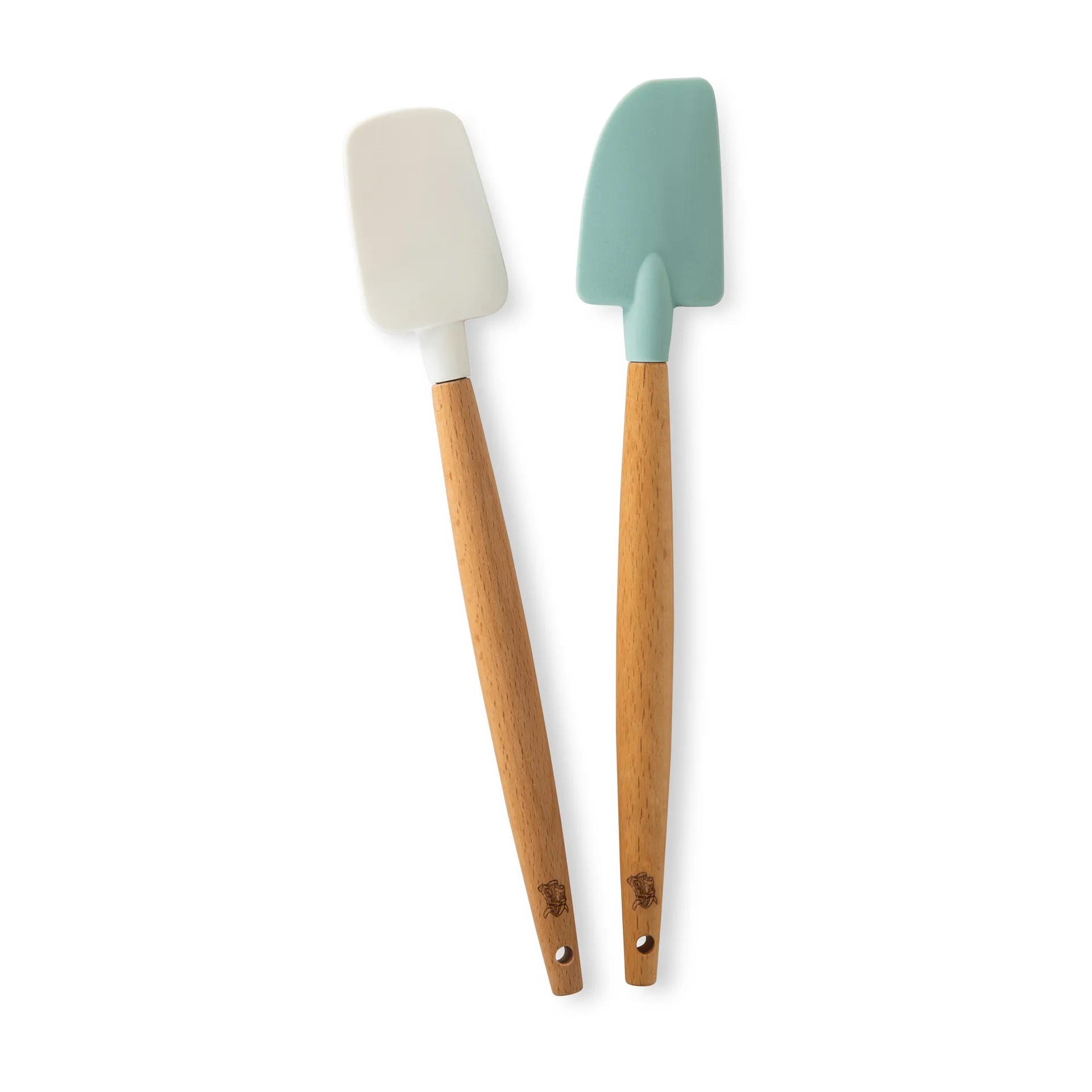 Nordic Ware Nordic Ware mini dejskraber bøgetræ 2-pak Hvid/Blå