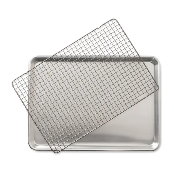 Nordic Ware naturals bakplåt med grillgaller, 32,7x45,4 cm