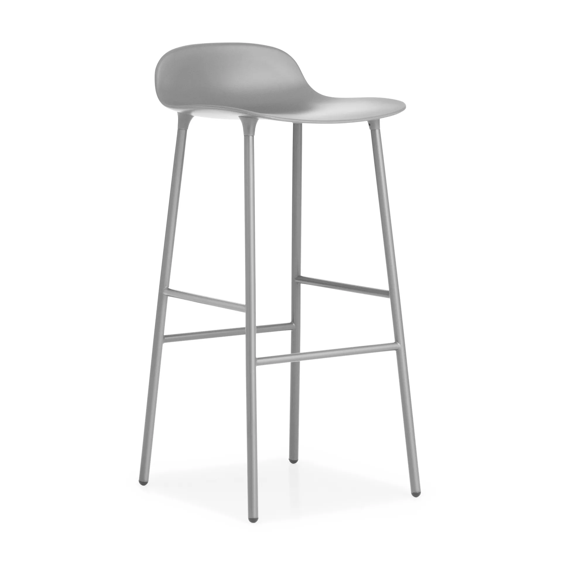 Normann Copenhagen Chaise de bar Form pieds en métal gris
