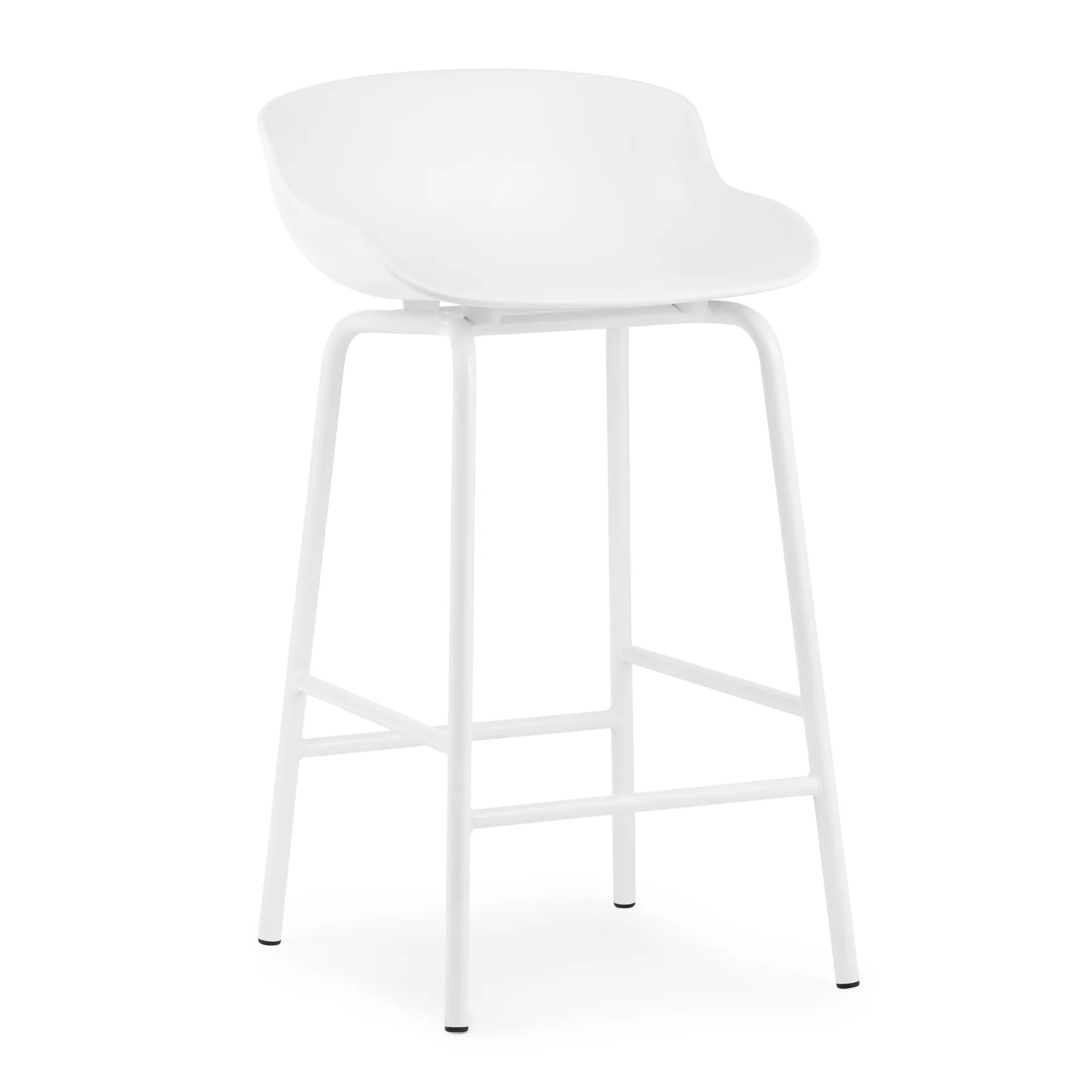 Normann Copenhagen Chaise de bar Hyg pieds en métal Blanc