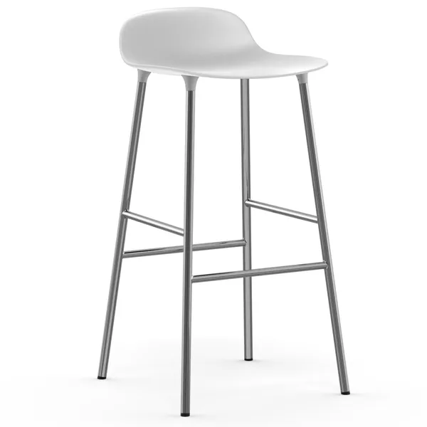 Form barstol kromade ben 75 cm