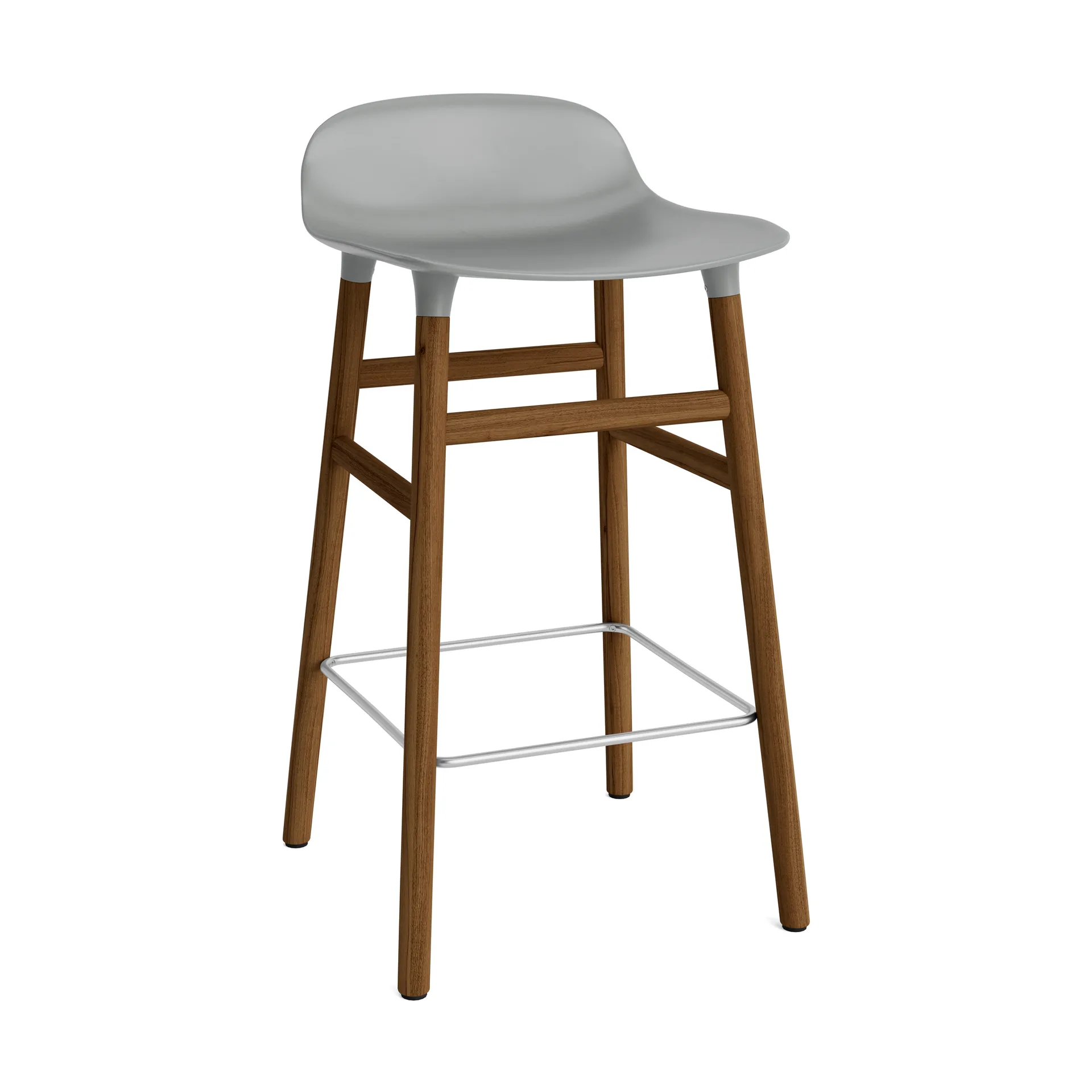 Normann Copenhagen Form Chair barstol valnøddeben grå