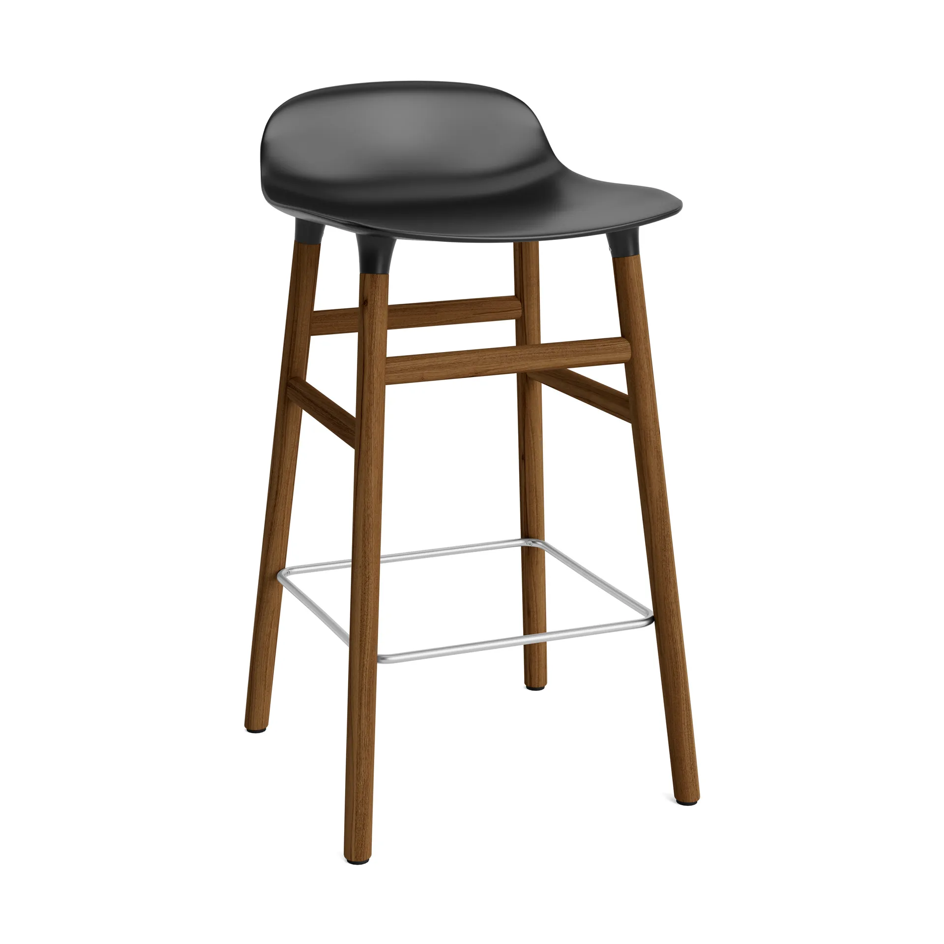 Normann Copenhagen Form Chair barstol valnøddeben sort
