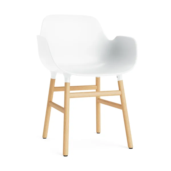Form karmstol, white, ekben