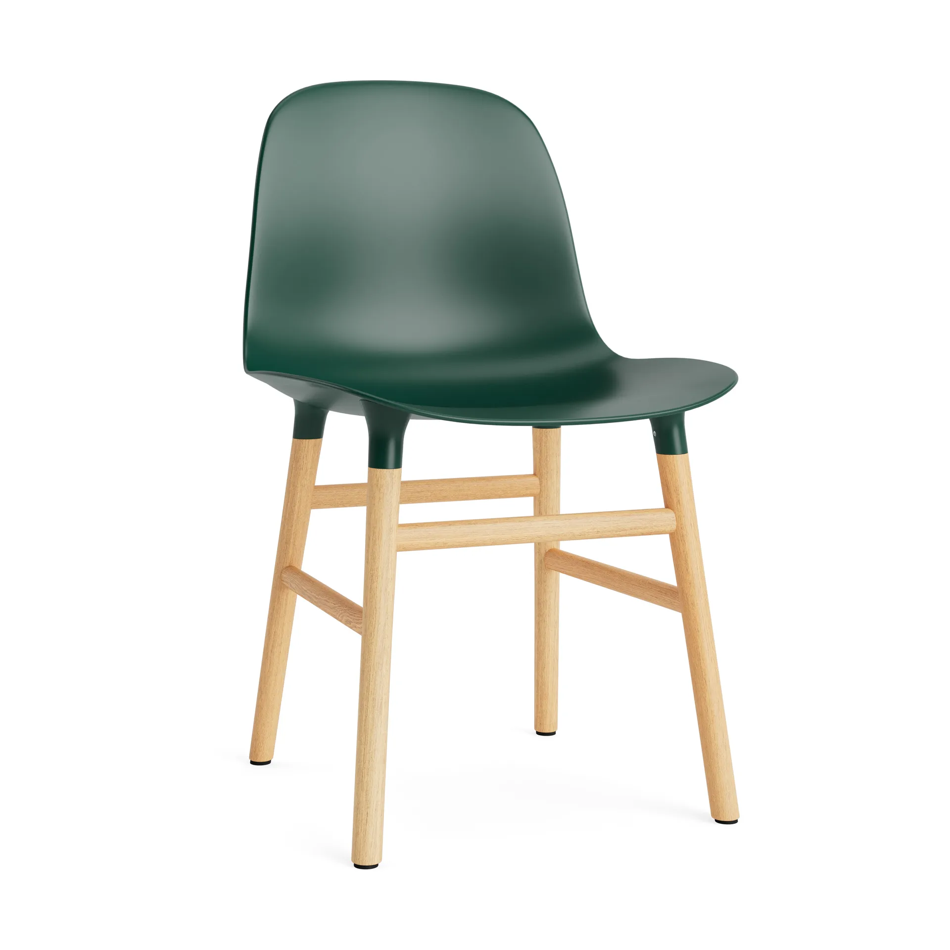 Normann Copenhagen Form stol green, ben i egetræ