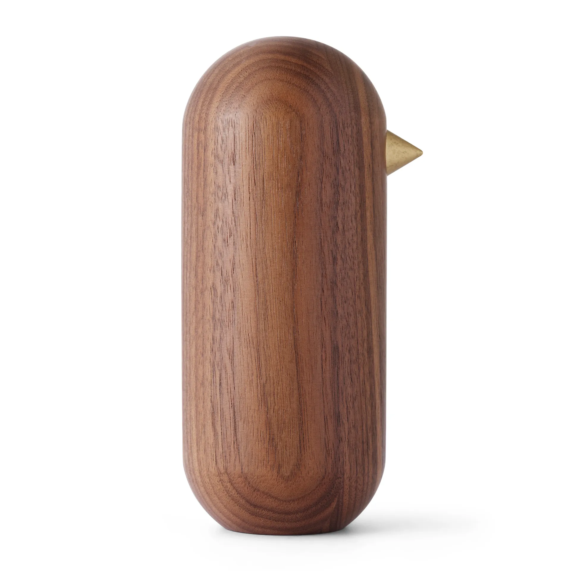 Normann Copenhagen Little Bird figur valnød 13,5 cm billede