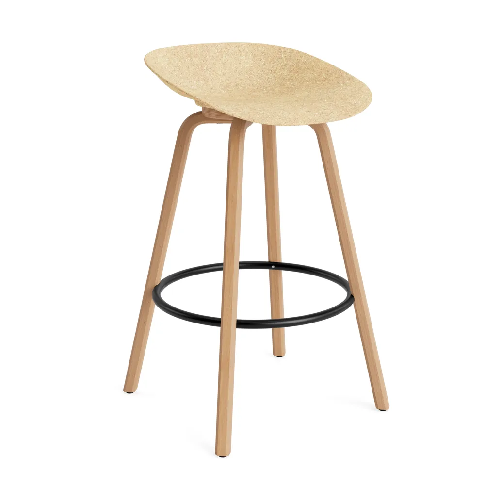 Normann Copenhagen Mad Barstool barstol 75 cm Hemp-beech-black steel