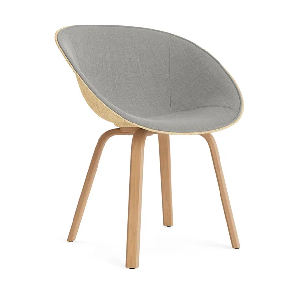 Mat Armchair karmstol framsideklädd, Remix 133-hemp-beech