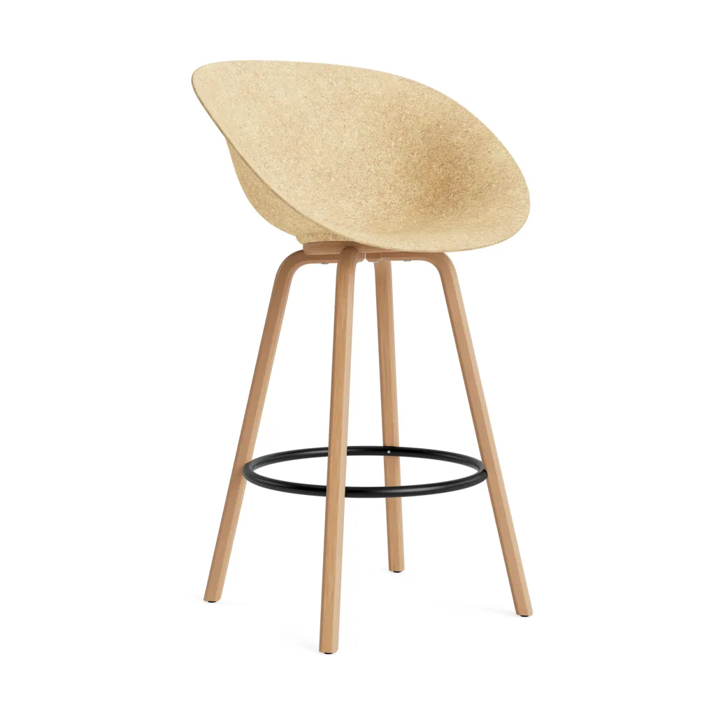 Normann Copenhagen Mat Bar Armchair armstol 75 cm Hemp-beech-black steel