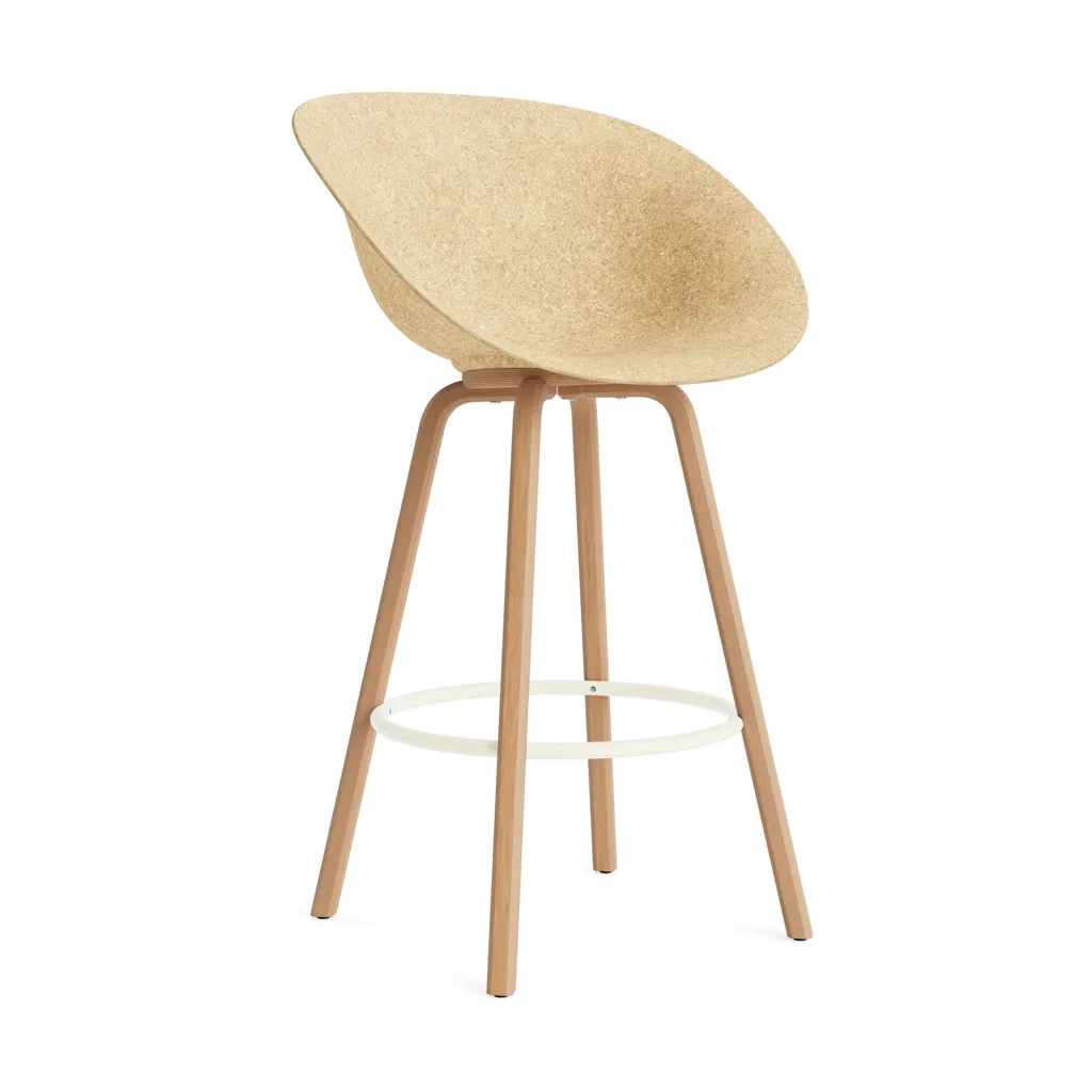 Normann Copenhagen Mat Bar Armchair armstol 75 cm Hemp-beech-cream steel
