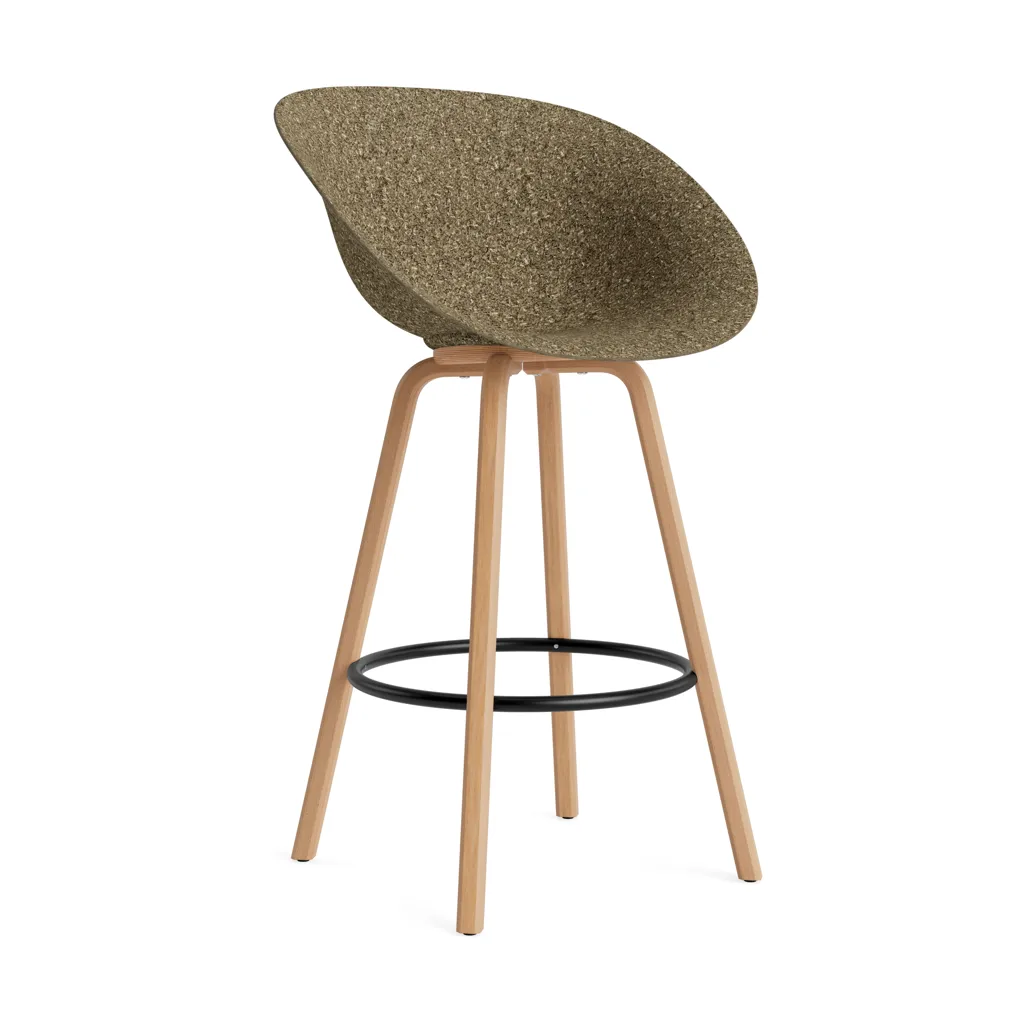 Normann Copenhagen Mat Bar Armchair armstol 75 cm Seaweed-beech-black steel