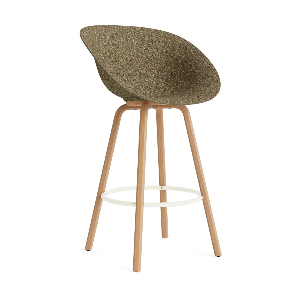 Normann Copenhagen Mat Bar Armchair armstol 75 cm Seaweed-beech-cream steel