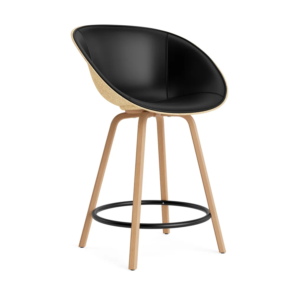 Normann Copenhagen Mat Bar Armchair armstol frontpolstret 65 cm Ultra 41599-hemp-beech-black steel