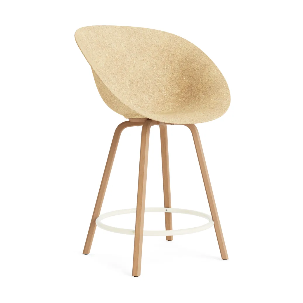 Normann Copenhagen Mat Bar Chair barstol 65 cm Hemp-beech-cream steel