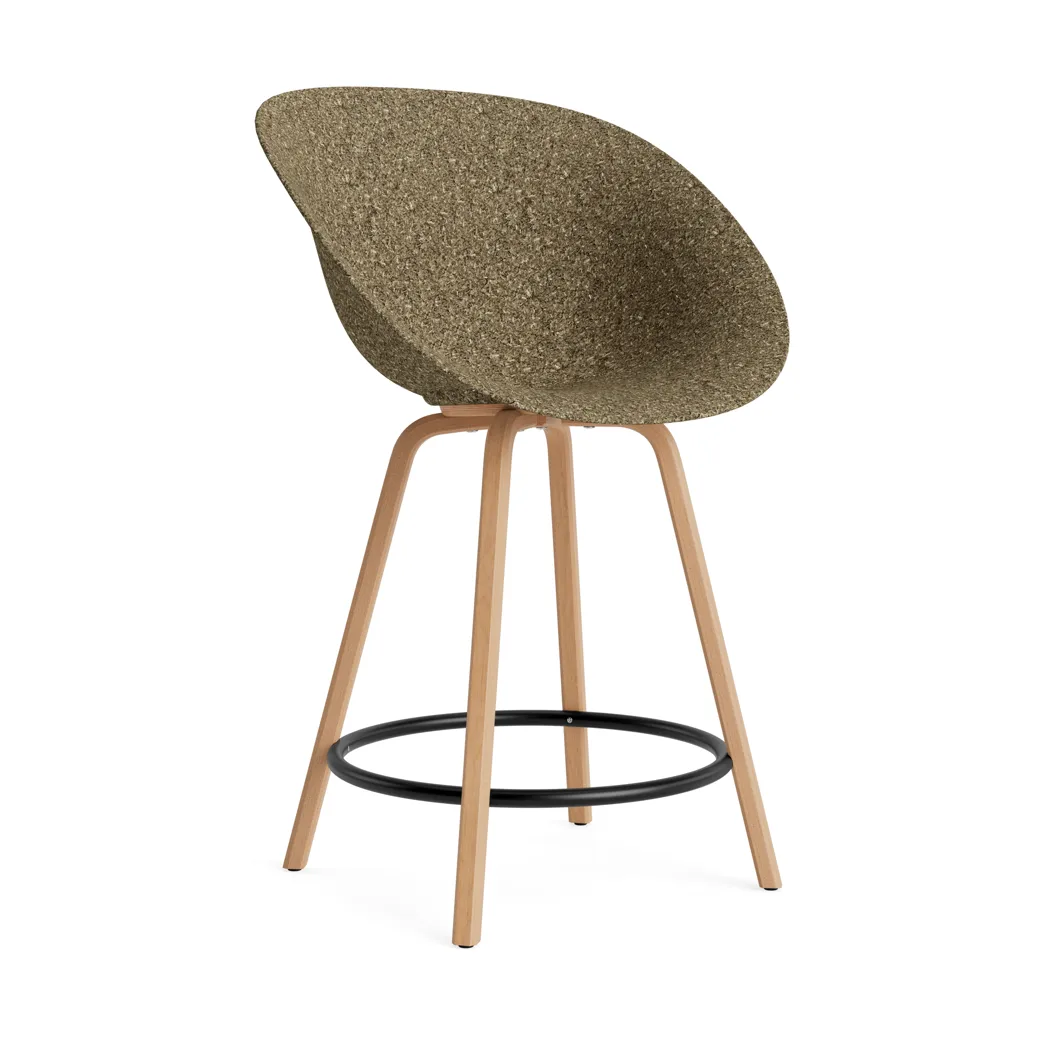 Normann Copenhagen Mat Bar Chair barstol 65 cm Seaweed-beech-black steel