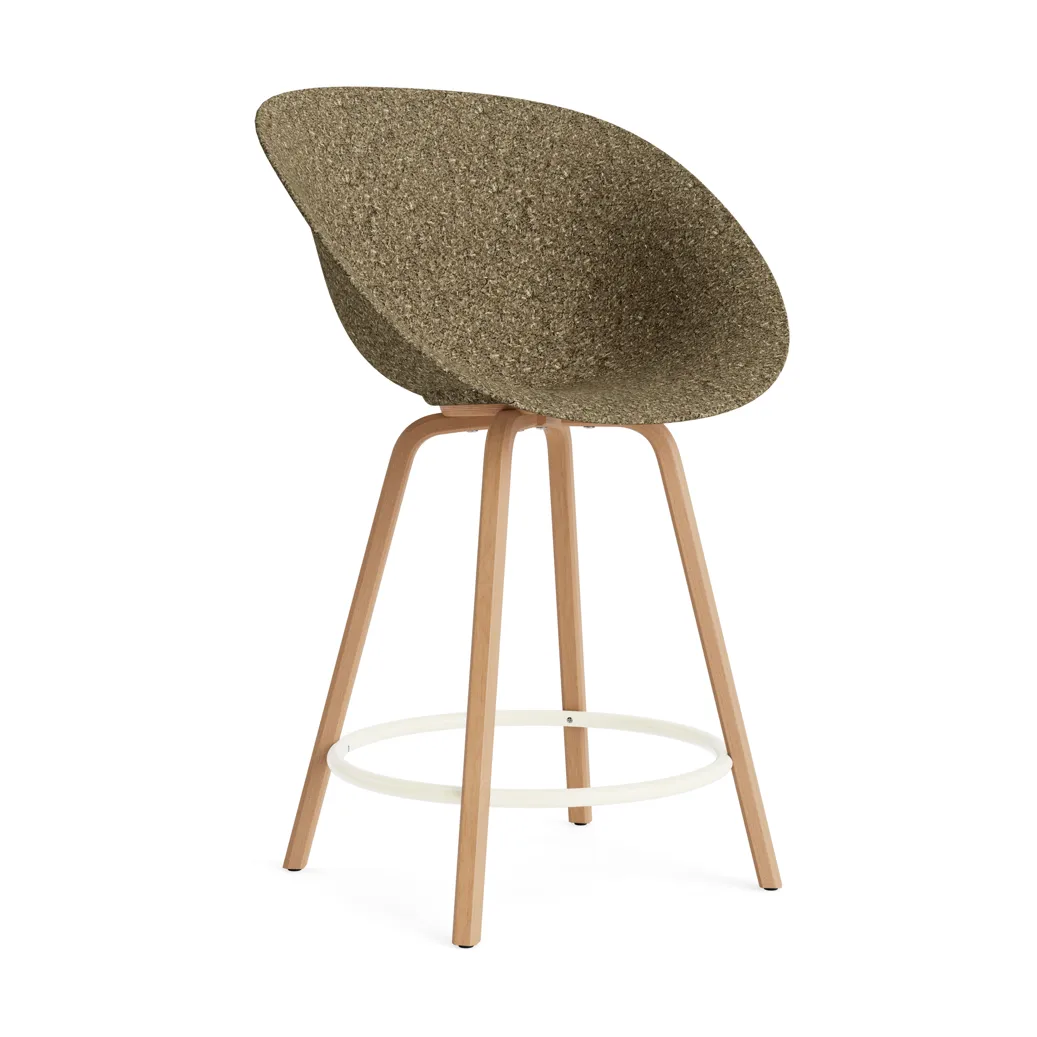 Normann Copenhagen Mat Bar Chair barstol 65 cm Seaweed-beech-cream steel