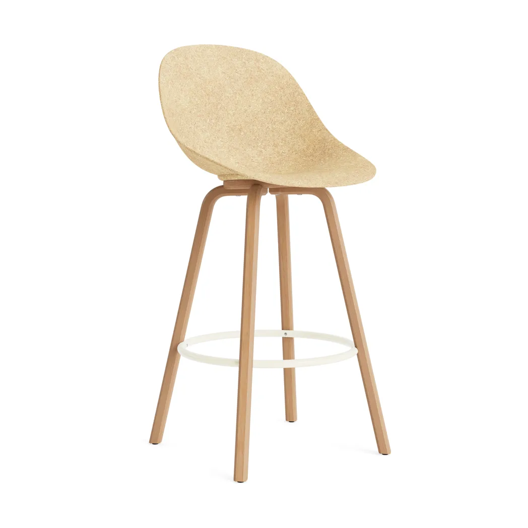 Normann Copenhagen Mat Bar Chair barstol 75 cm Hemp-beech-cream steel