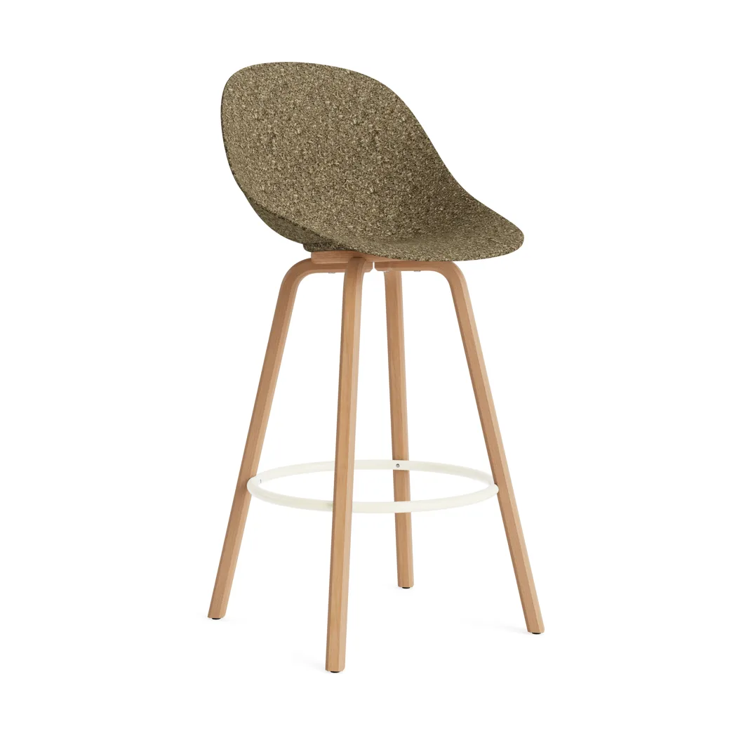 Normann Copenhagen Mat Bar Chair barstol 75 cm Seaweed-beech-cream steel