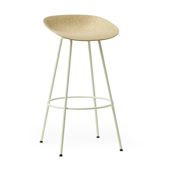 Mat Barstool barpall 75 cm, Hemp-cream steel