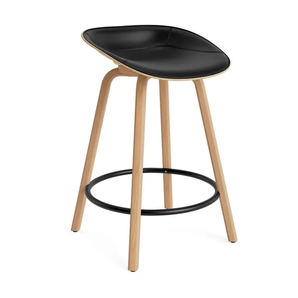 Mat Barstool barpall framsideklädd 65 cm, Ultra 41599-hemp-beech-black steel