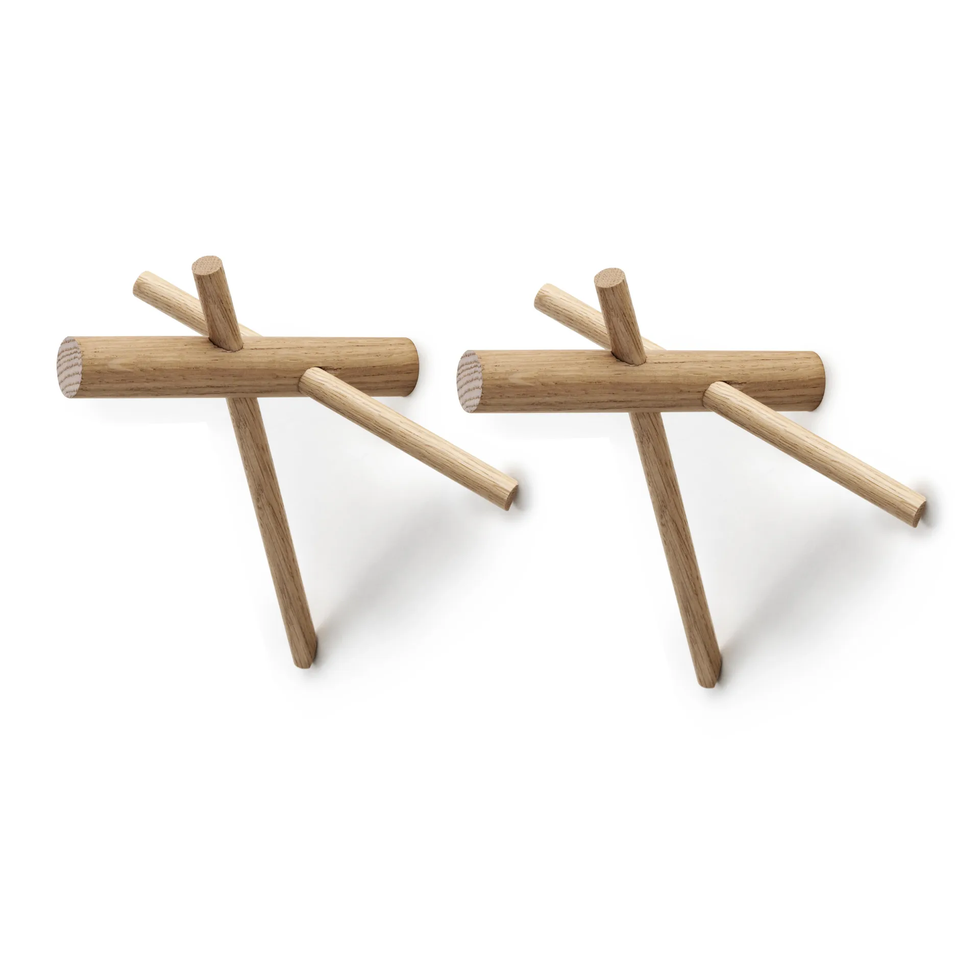 Normann Copenhagen Patère en bois Normann Sticks neutre lot de 2