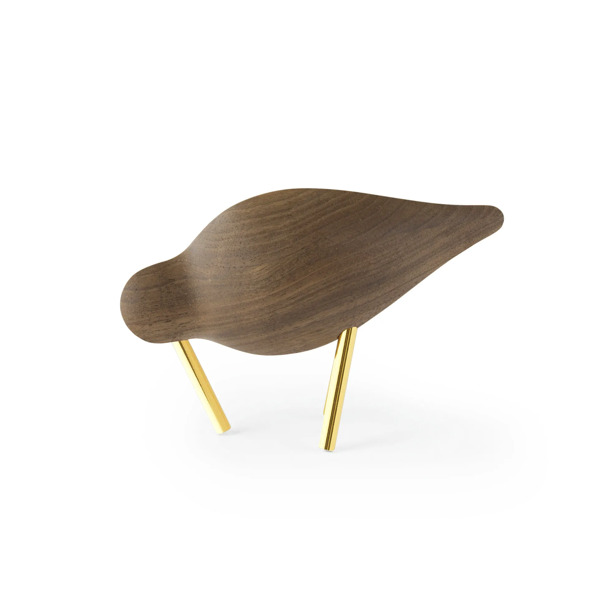 Normann Copenhagen Shorebird valnød/messing Lille billede