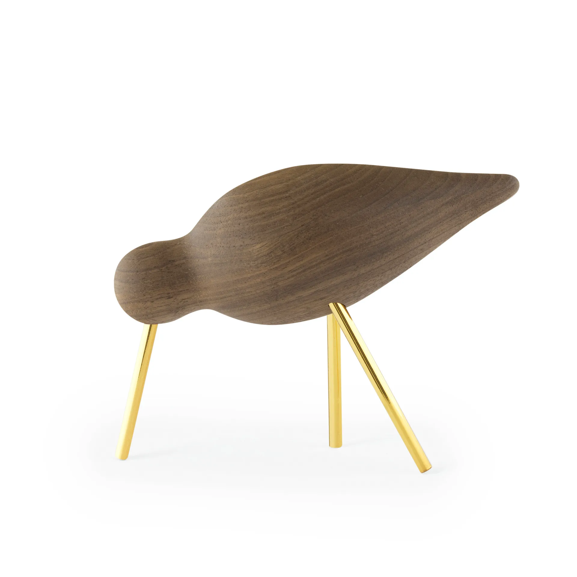 Normann Copenhagen Shorebird valnød/messing Mellem billede