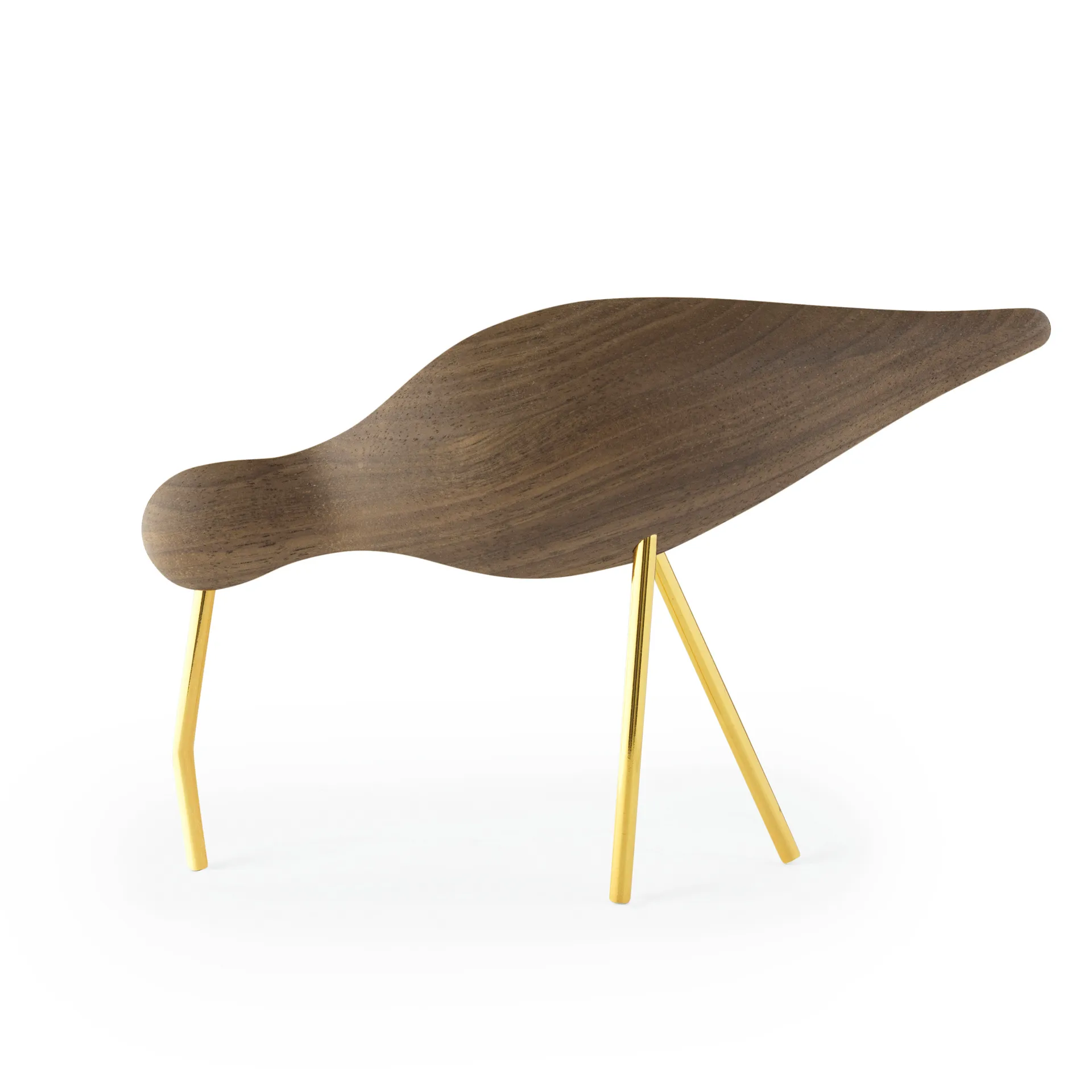 Normann Copenhagen Shorebird valnød/messing Stor billede