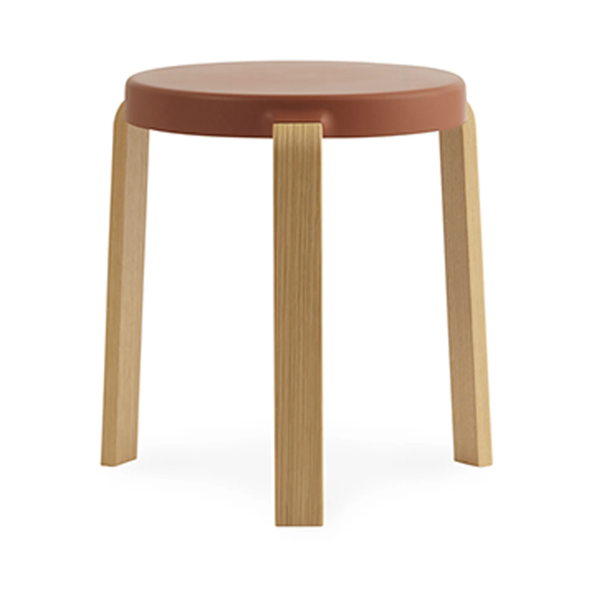 Normann Copenhagen Tap taburet caramel, ben i egetræ