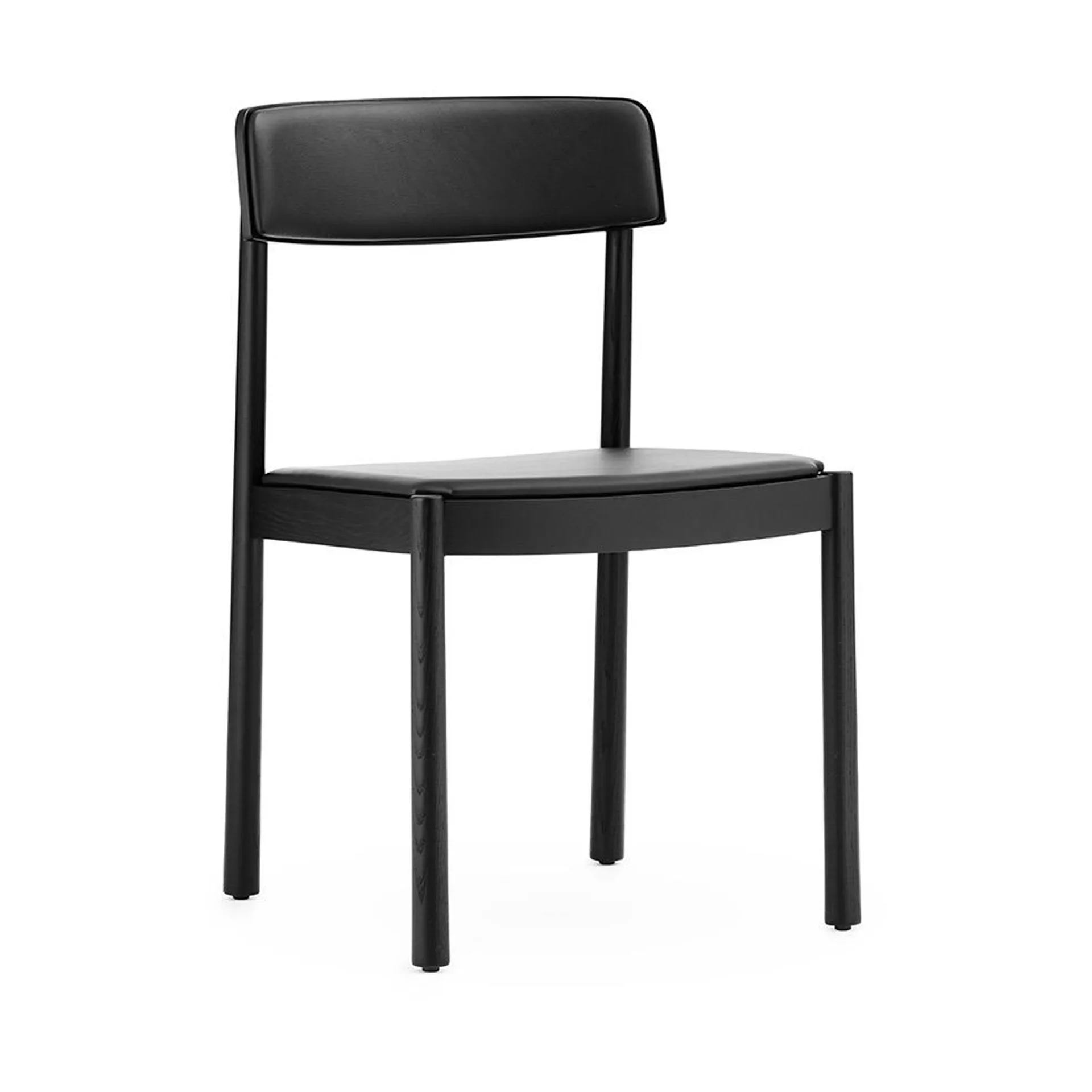 Normann Copenhagen Timb stol med hynde Black/Ultra leather - Black