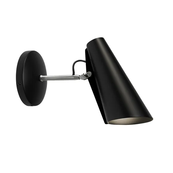 Birdy vägglampa kort, Black-steel