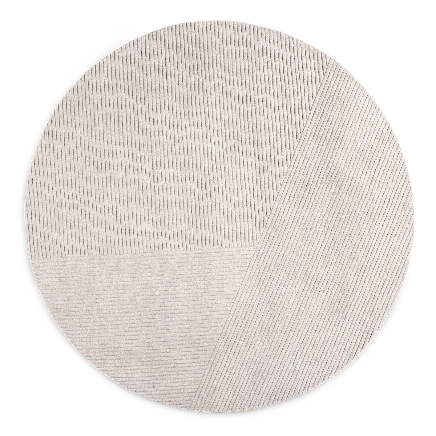 Northern Tapis rond Row Ø Gris clair