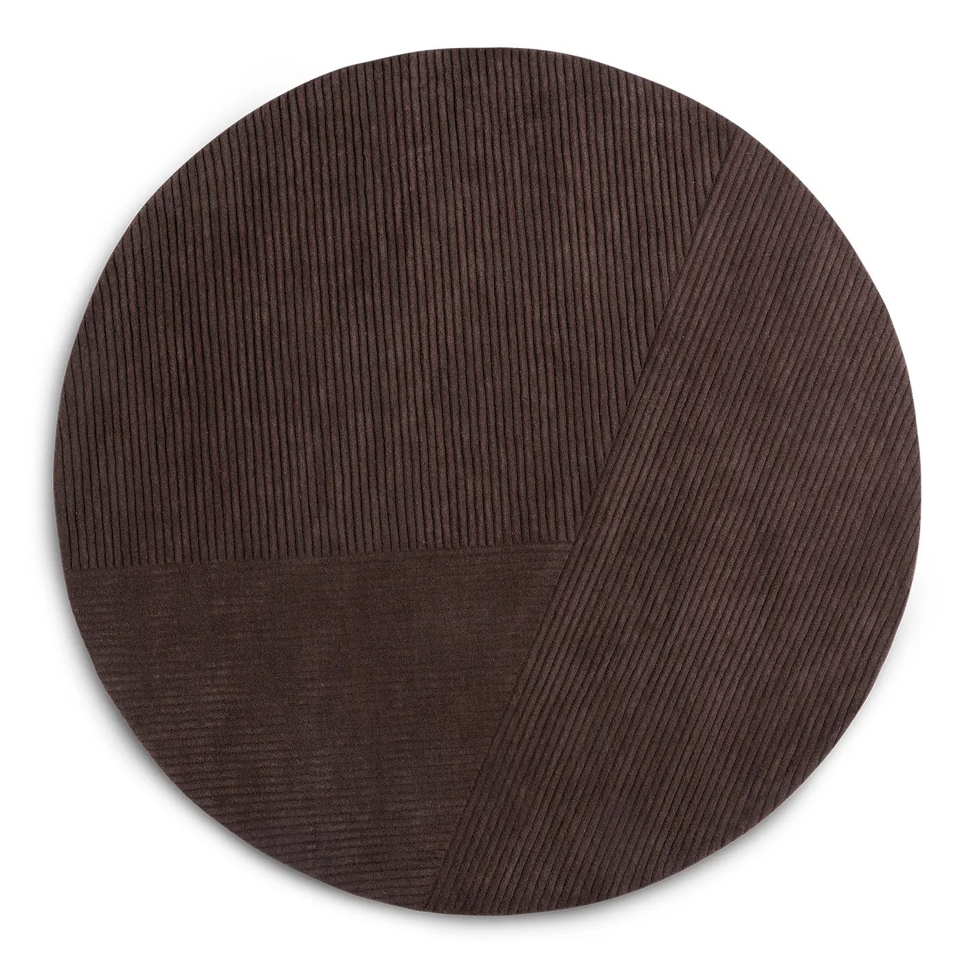 Northern Tapis rond Row Ø Marron foncé