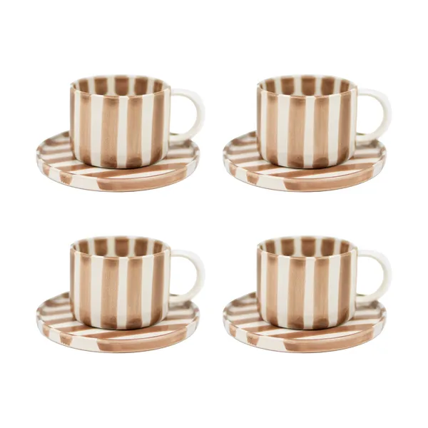 Monica kopp med fat 4-pack