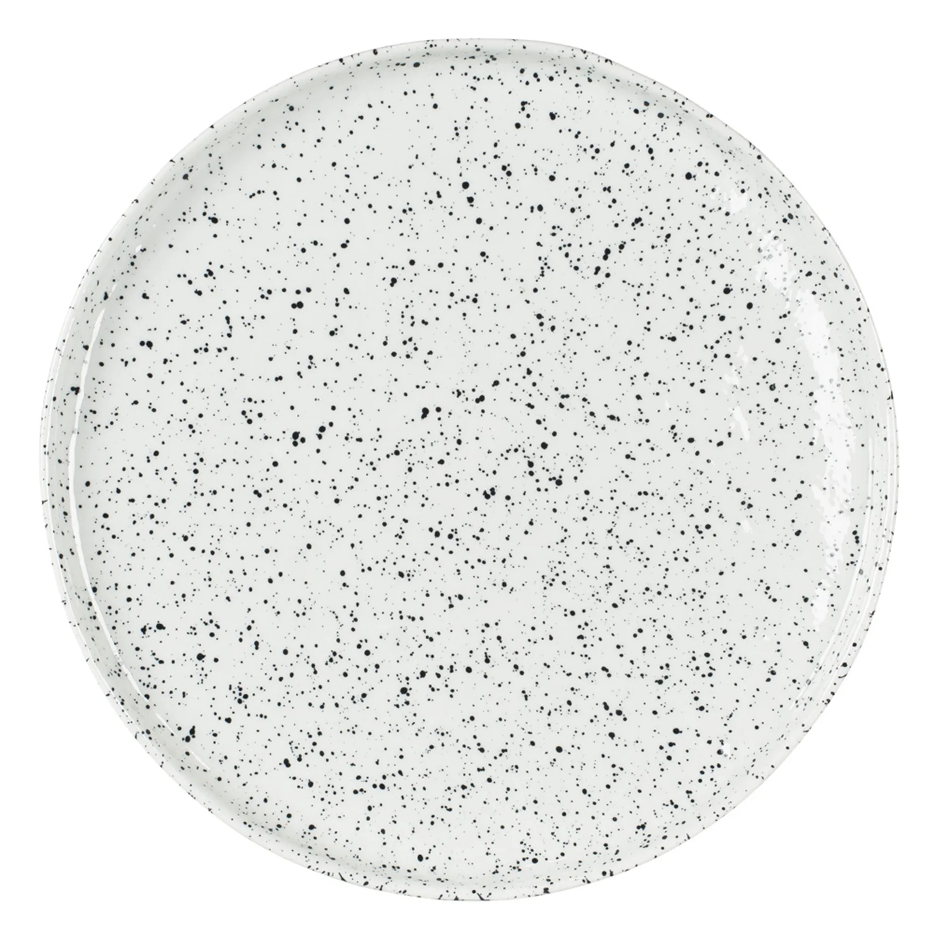 Olsson & Jensen Poppi spisetallerken 27 cm hvid-sort