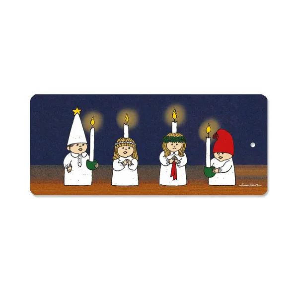 Lucia skärbräda 40x17 cm, Blå