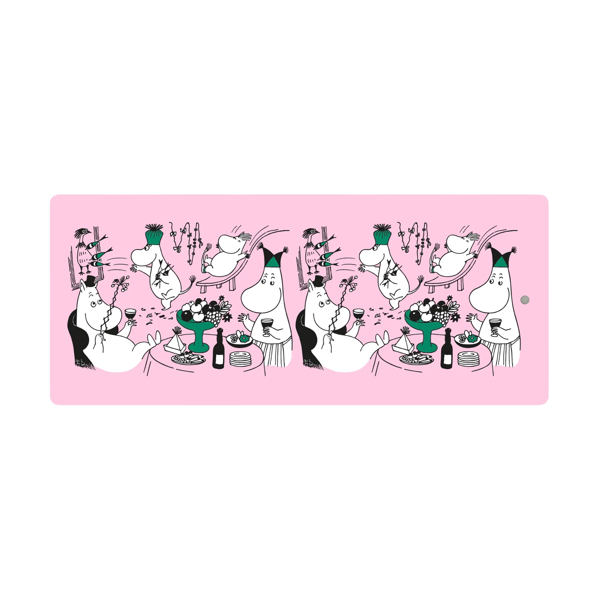 Opto Design Moomin 80 serveringsbakke 17x40 cm Pink