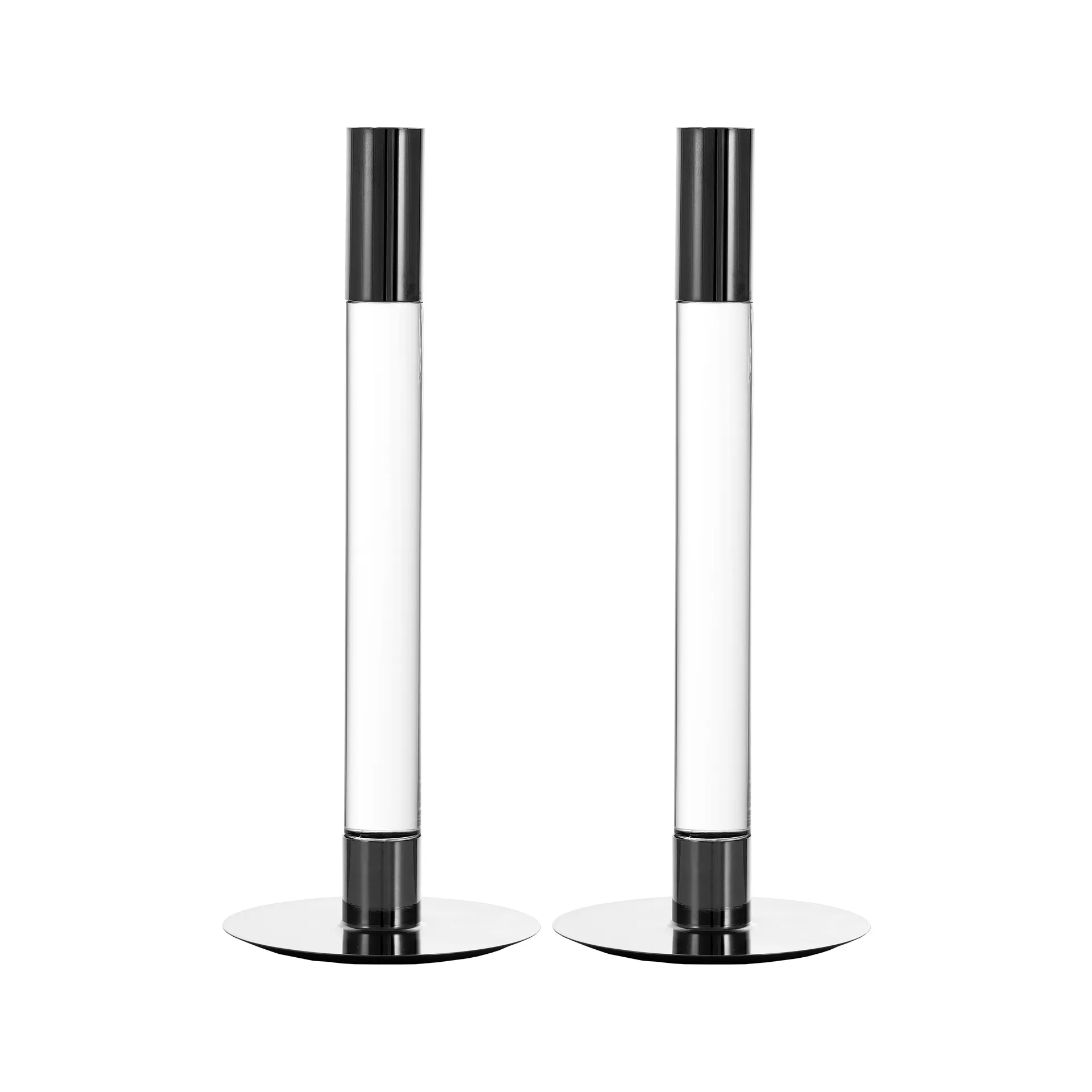 Orrefors Bougeoir Lumiere 26,5 cm Lot de 2 Transparent