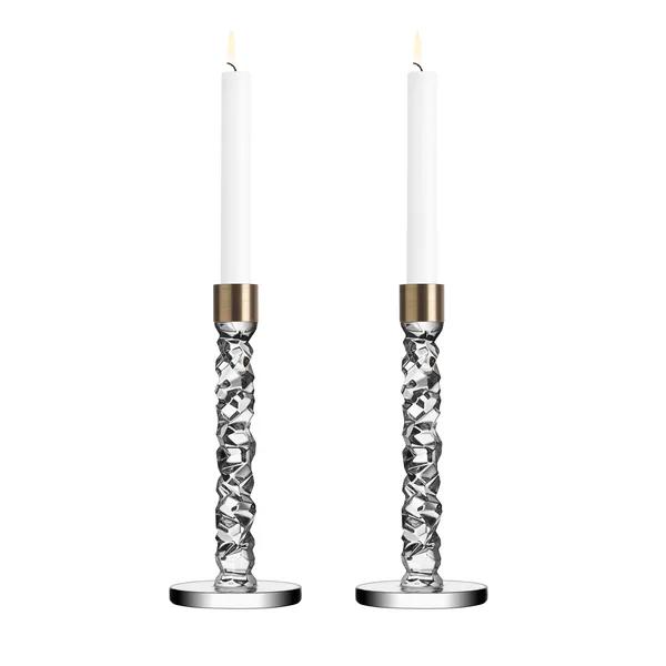 Carat ljusstake mässing 2-pack, 24,2 cm
